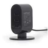 USB power station punač 3.1 A, Izlazi: 3xUSB, 3.1 A, GEMBIRD, EG-U3C3A-01-MX