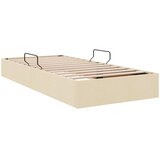 Otomanski krevet s pohranom Krema 100 x 200 cm tkanina | shoptok.hr