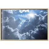  Plakat Lively Scene: The Sun Battling the Clouds 60x40 Zlatni okvir | shoptok.hr