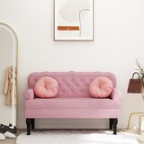 vidaXL Klupa s naslonom ružičasta 119,5 x 64,5 x 75 cm baršunasta | shoptok.hr