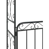 vidaXL Vrtni luk s vratima crni 108 x 45 x 235 cm čelični Cijene