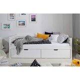 MID.YOU Postelja S Predalom Naomi, 100x200, Bor, Bela, Masivna | Shoptok.si