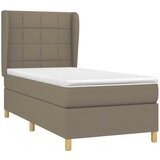  s oprugama i madracem smeđesivi 100 x 200 cm od tkanine | shoptok.hr