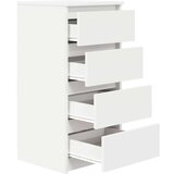 vidaXL Komoda bela 37,5x35x76 cm inženirski les | Shoptok.si