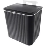 Črn plastičen koš za smeti 13 l –