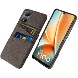 INORCO Ovitek za telefon z dvema režama za kartice za vivo Y100 5G, trdi računalnik + ovitek za mobilni telefon iz blaga, (22035130) | Shoptok.si