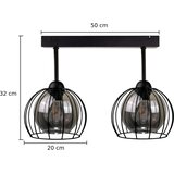  Plafonski luster SOLO BLACK 2xE27/60W/230V | Eponuda.com