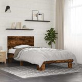  Okvir kreveta boja hrasta 75 x 190 cm konstruirano drvo i metal | shoptok.hr
