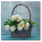  salvete za dekupaž Tulips in the Basket - 1 komad ( za) Cene