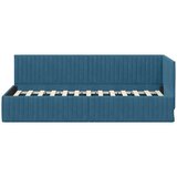 vidaXL Kotna postelja z vzglavjem Modra 80 x 200 cm Žamet | Shoptok.si