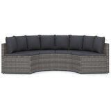  4-dijelni set vrtnih sofa od poliratana s jastucima sivi | shoptok.hr
