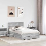  Okvir za krevet s uzglavljem Siva Sonoma 120 x 190 cm | shoptok.hr