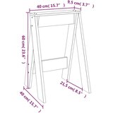  Stolci 2 kom bijeli 40x40x60 cm od masivne borovine | shoptok.hr