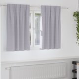 vidaXL Zavjese sa zavjesama 2 pcs Metalna siva Poliester | shoptok.hr