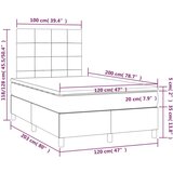  Box spring s madracem LED tamnosivi 120 x 200 cm tkanina | shoptok.hr