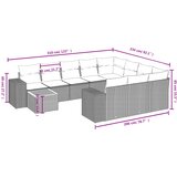  11-dijelni set vrtnih sofa od poliratana s jastucima sivi | shoptok.hr