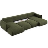 Makamii Zelena sklopiva kutna garnitura od šenila (u obliku slova "U") Leila – | shoptok.hr