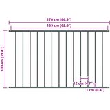  Ogradni panel Woerden čelik s praškastim premazom 1,7x1 m antracit boje | shoptok.hr