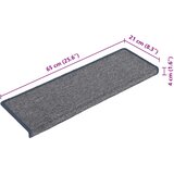  Prostirke za stepenice 30 kom 65x21x4 cm svijetlo sive i plave pravokutne rubove | shoptok.hr