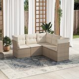 vidaXL 5-dijelni vrtni set sofa s jastucima bež od poliratana | shoptok.hr