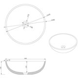 Sapho Temno siv betonski okrogel umivalnik ø 44 cm Turf – | Shoptok.si