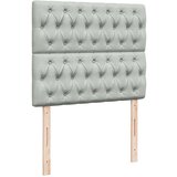 vidaXL Otomanski posteljni okvir z vzmetnicami siv 120x190cm žamet | Shoptok.si