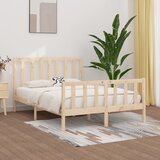 Maison Chic Posteljni okvir - Dvoposteljna postelja - Zakonska postelja iz trdnega lesa 120x190 cm-J14491, (21760526) | Shoptok.si
