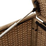  Škatla za shranjevanje s kolesi mešano bež 190L PE ratan | Shoptok.si