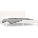  Posteljni okvir bel iz trdnega lesa 180x200 cm 6FT, (20883856) | Shoptok.si
