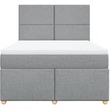  Krevet s oprugama i madracem svjetlosivi 140x190 cm od tkanine | shoptok.hr