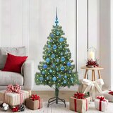 vidaXL Božično drevo med 150 LED z stojalom Zelena 150 cm PVC | Shoptok.si