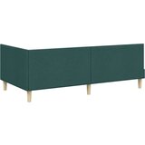 vidaXL Kutni okvir kreveta Ostalo s uzglavljem Tamnozelena 90 x 200 cm | shoptok.hr
