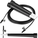 NS-955 Adjustable Black Skipping Rope for Cardio and Fitness Training, (21740448)