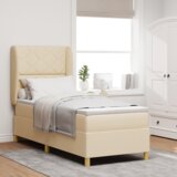  Box Spring Postelja z Blazino Krem 80x200 cm Tkanina, (22051805) | Shoptok.si