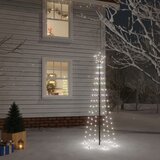 vidaXL Božično drevo s konico 108 hladno belih LED diod 180 cm | Shoptok.si