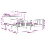  Krevet s regalom z knjige bez madraca bijeli 180x200cm borovina | shoptok.hr