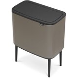 Brabantia Bo Touch Bin 11+23 litrov z dvema vložkoma iz umetne mase - Platinum | Shoptok.si