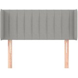  Uzglavlje s ušima svjetlosivo 103x16x78/88 cm od tkanine | shoptok.hr