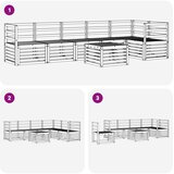  Sekcijska garnitura 7 pcs Prirodna Čvrsto drvo akacije | shoptok.hr