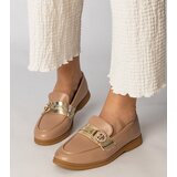 Gemre Cream eco-leather loafers with rhinestones Berita | Shoptok.si