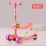 Lean_Toys Trikolesni skiro in poganjalec z lučkami in glasbo Roza lea | Shoptok.si