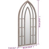  Vrtno ogledalo boja pijeska 70x30 cm željezno vanjska upotreba | shoptok.hr