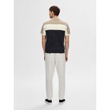 Selected Homme Majica 'MATTIS' mornarska / brokat / bela | Shoptok.si