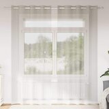 Voile zavjesa sa zavjesama 2 pcs Krema 225 x 140 cm Poliester | shoptok.hr