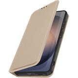 AVIZAR Preklopna torbica za Galaxy S26 Plus magnetna s stojalom Classic Edition, Zlata, (5000274386) | Shoptok.si