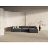 Cosmopolitan Design Temno siva kotna sedežna garnitura (desni kot/z ležalnikom) Bergano – | Shoptok.si