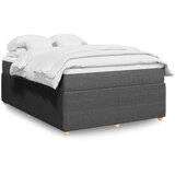  Krevet s oprugama i madracem tamnosivi 140x190 cm od tkanine | shoptok.hr