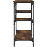  Konzolni stol s policama boja dimljenog hrasta 100 x 35 x 75 cm | shoptok.hr