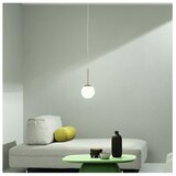  Ondaluce - Visilica na sajli JEWEL 1xE14/10W/230V prečnik 17 cm zlatna/bela | Eponuda.com