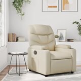 Maison Chic Počivalnik - Relax naslanjač krem umetno usnje, (22040134) | Shoptok.si